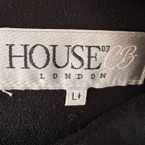 House of CB Black Rhinestone Trim Dress✨✨✨ - Picture 7 of 7